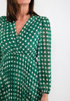 Seventy1 One Size Chiffon Pleated Midi Dress, Emerald