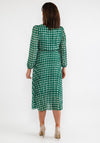 Seventy1 One Size Chiffon Pleated Midi Dress, Emerald