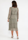 Seventy1 One Size Chiffon Pleated Midi Dress, Khaki