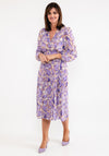 Seventy1 One Size Chiffon Pleated Midi Dress, Lilac