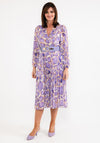 Seventy1 One Size Chiffon Pleated Midi Dress, Lilac
