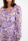 Seventy1 One Size Chiffon Pleated Midi Dress, Lilac
