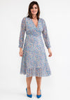 Seventy1 One Size Printed Midi Dress, Blue Multi
