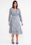 Seventy1 One Size Printed Midi Dress, Blue Multi