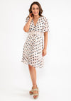 Seventy1 One Size Chiffon Mini Dress, Cream & Blue
