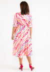 Seventy1 One Size Colourful Tiger Print Midi Dress, Pink Multi