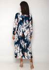 Seventy1 One Size Print Smock Maxi Dress, Navy Multi