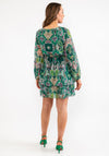 Seventy1 One Size Henna Print Mini Dress, Green