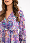 Seventy1 One Size Henna Print Mini Dress, Purple