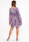 Seventy1 One Size Henna Print Mini Dress, Purple