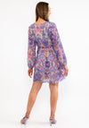 Seventy1 One Size Henna Print Mini Dress, Purple