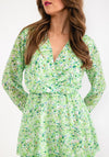 Seventy1 One Size Ditsy Floral Mini Dress, Green