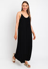 The Serafina Collection One Size Braided Strap A-Line Dress, Black