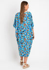Serafina Collection One Size Abstract Knot Tunic Dress, Blue Multi
