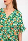 Serafina Collection One Size Abstract Knot Tunic Dress, Green Multi