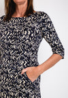 Serafina Collection Shift Spot Print Mini Dress, Navy