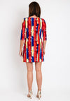 Serafina Collection Shift Brushed Print Mini Dress, Red Multi