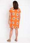 The Serafina Collection One Size Floral Print Cotton Tunic Dress, Orange