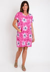 The Serafina Collection One Size Floral Print Cotton Tunic Dress, Pink