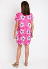 The Serafina Collection One Size Floral Print Cotton Tunic Dress, Pink