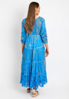 Serafina Collection Bead Flower Maxi Dress, Blue