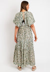Serafina Collection Sequence Leaf Print Maxi Dress, Green