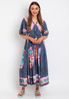 The Serafina Collection Tie Dye Print Maxi Dress, Grey
