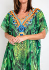 The Serafina Collection One Size Maxi Kaftan Dress, Green
