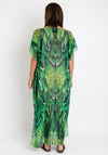 The Serafina Collection One Size Maxi Kaftan Dress, Green