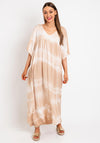 Serafina Collection One Size Tie Dye Maxi Dress, Beige