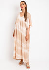 Serafina Collection One Size Tie Dye Maxi Dress, Beige
