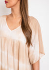 Serafina Collection One Size Tie Dye Maxi Dress, Beige