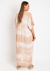 Serafina Collection One Size Tie Dye Maxi Dress, Beige