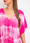 Serafina Collection One Size Tie Dye Maxi Dress, Pink