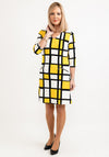 Seventy1 Zip Pocket Plaid Shift Dress, Yellow Multi