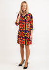Seventy1 Zip Pocket Shift Dress, Red Multi