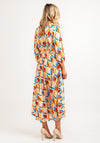 Seventy1 One Size Printed Design Pleated Maxi Dress, Multi