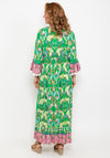 Seventy1 One Size Floral Bell Sleeve Maxi Dress, Green