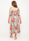 Seventy1 Floral Cut Out Midi Dress, Ecru Multi