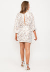Seventy1 Metallic Leopard Print Mini Dress, Ecru
