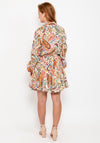 Seventy1 Paisley Pleated Mini Shirt Dress, Yellow Multi