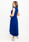Kate Cooper Draped Waist Midi Dress, Royal Blue