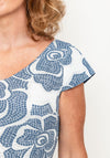 Lizabella Dress & Belero, Navy & Silver