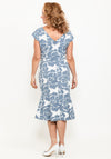 Lizabella Dress & Belero, Navy & Silver