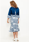 Lizabella Dress & Belero, Navy & Silver