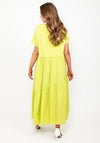 Seventy1 One Size Dome Waist Smock Maxi Dress, Lime