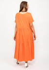 Seventy1 One Size Dome Waist Smock Maxi Dress, Orange