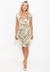 Seventy1 Animal Print Ruched Waist Mini Dress, Green Multi
