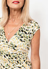 Seventy1 Animal Print Ruched Waist Mini Dress, Green Multi