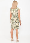 Seventy1 Animal Print Ruched Waist Mini Dress, Green Multi
